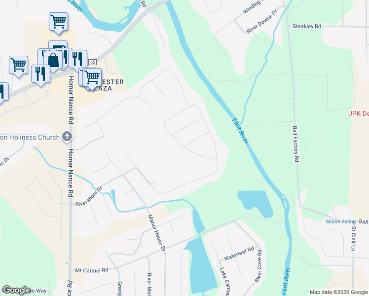 map of restaurants, bars, coffee shops, grocery stores, and more near 112 Perdido Bay Drive in Huntsville