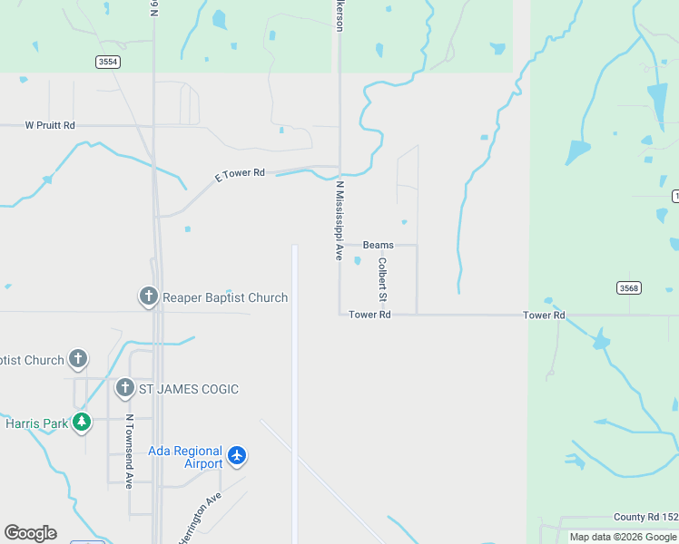 map of restaurants, bars, coffee shops, grocery stores, and more near 3367-3433 N Mississippi Ave in Ada