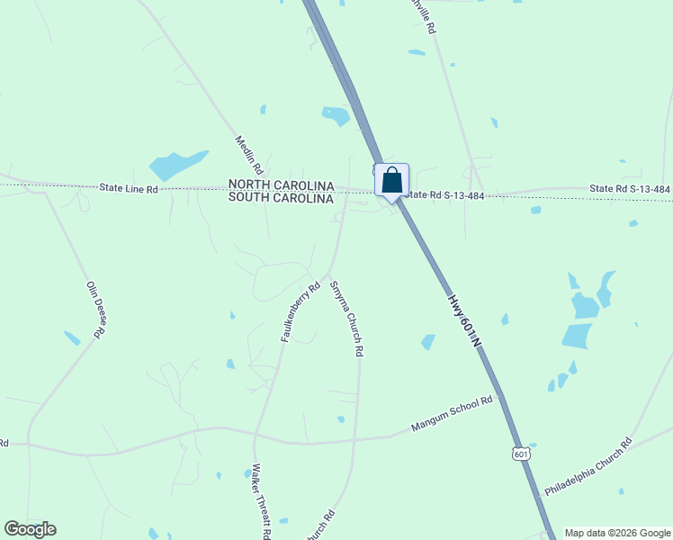 map of restaurants, bars, coffee shops, grocery stores, and more near 197 Faulkenberry Road in Pageland