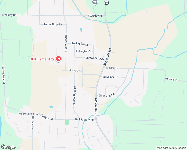 map of restaurants, bars, coffee shops, grocery stores, and more near 4608 Maysville Road in New Market