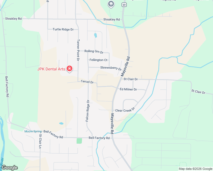 map of restaurants, bars, coffee shops, grocery stores, and more near 4608 Maysville Road in New Market