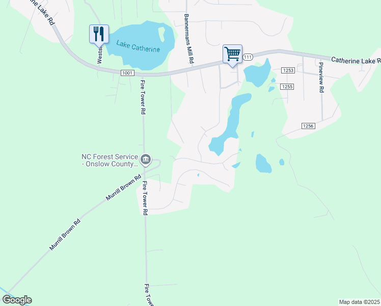 map of restaurants, bars, coffee shops, grocery stores, and more near 1204 Willow Springs Drive West in Richlands