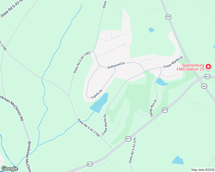 map of restaurants, bars, coffee shops, grocery stores, and more near 129 Tupelo Drive in Greer