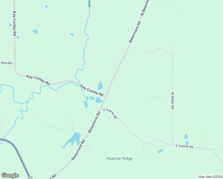 map of restaurants, bars, coffee shops, grocery stores, and more near 1112 Beaumont Road in Ringgold