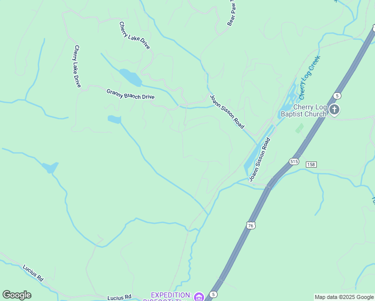map of restaurants, bars, coffee shops, grocery stores, and more near 95 Rosiey Lane in Blue Ridge