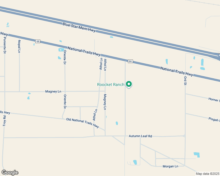 map of restaurants, bars, coffee shops, grocery stores, and more near 30819 Athol Lane in Newberry Springs