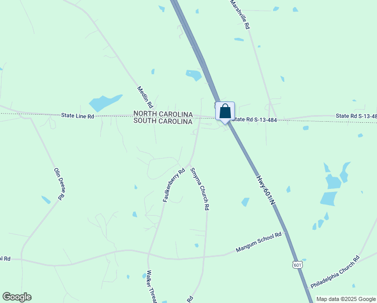 map of restaurants, bars, coffee shops, grocery stores, and more near 190 Faulkenberry Road in Pageland