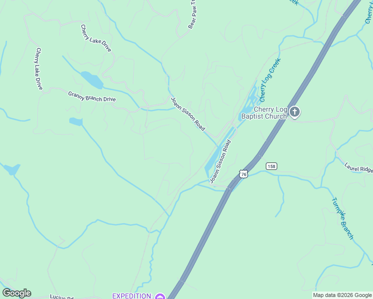 map of restaurants, bars, coffee shops, grocery stores, and more near 434 Conley Branch Road in Blue Ridge
