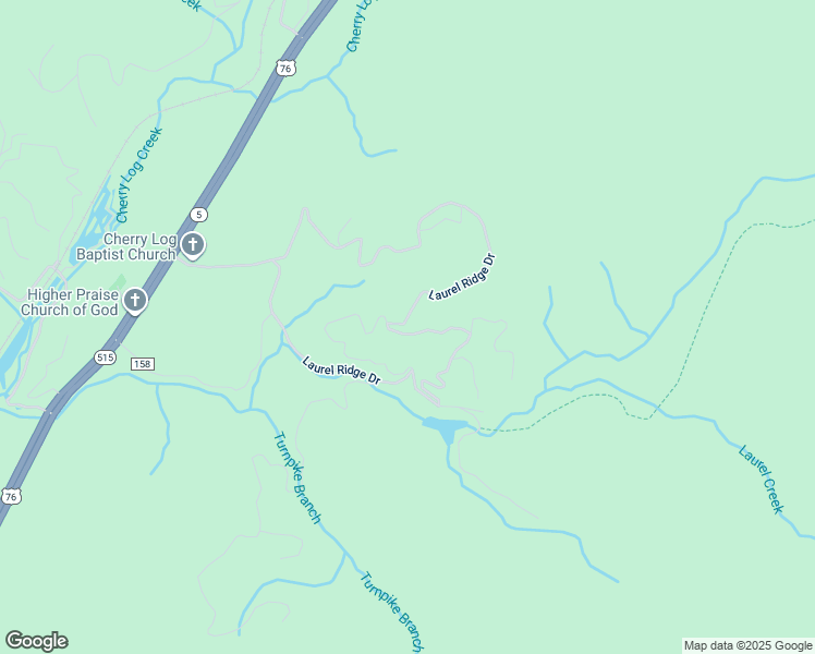 map of restaurants, bars, coffee shops, grocery stores, and more near 1157 Laurel Creek Road in Blue Ridge