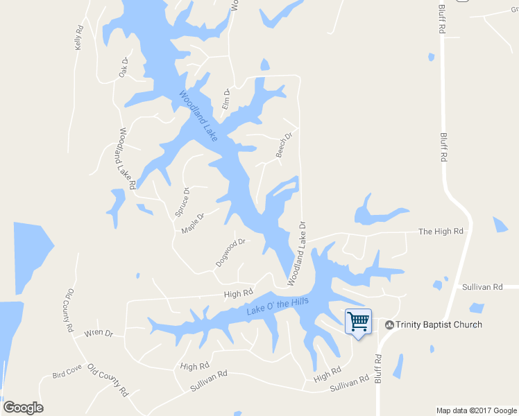 map of restaurants, bars, coffee shops, grocery stores, and more near 3200 Beech Drive in Hernando
