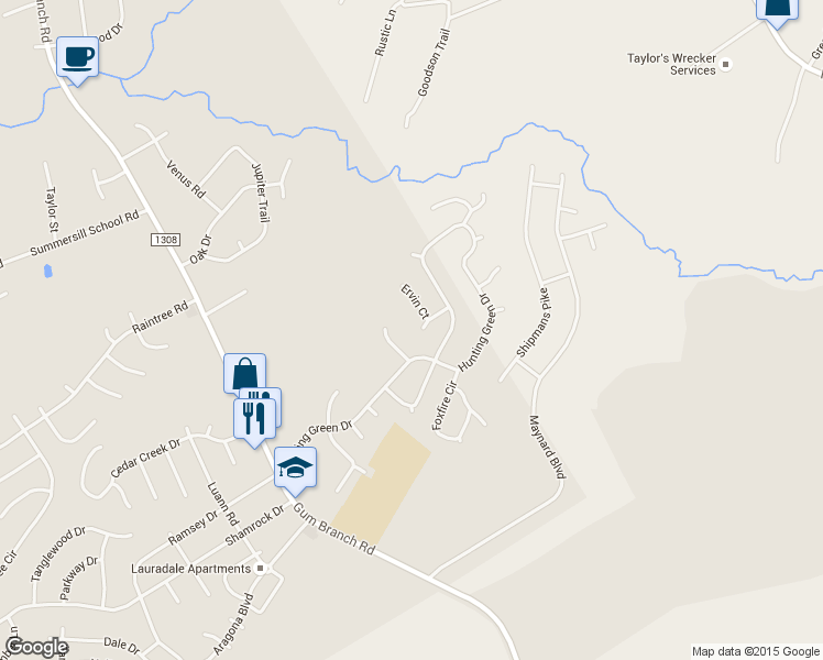 map of restaurants, bars, coffee shops, grocery stores, and more near 110 Kyle Drive in Jacksonville