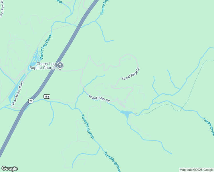 map of restaurants, bars, coffee shops, grocery stores, and more near 456 Laurel Ridge Drive in Blue Ridge