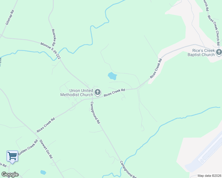 map of restaurants, bars, coffee shops, grocery stores, and more near 650 Rices Creek Road in Liberty