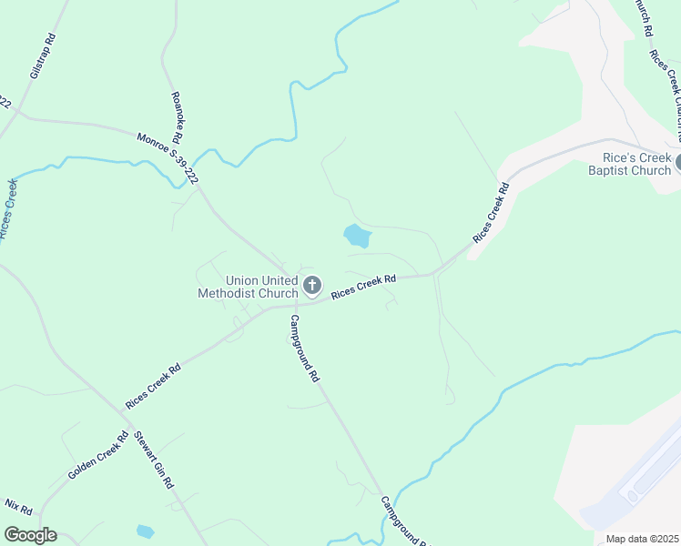 map of restaurants, bars, coffee shops, grocery stores, and more near 650 Rices Creek Road in Liberty