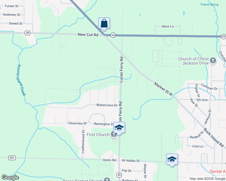 map of restaurants, bars, coffee shops, grocery stores, and more near 17549 Carillon Drive in Athens