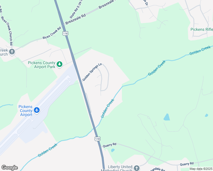 map of restaurants, bars, coffee shops, grocery stores, and more near 301 Tallahatchie Trail in Liberty