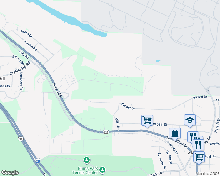 map of restaurants, bars, coffee shops, grocery stores, and more near 6604 Fitts Rd in North Little Rock