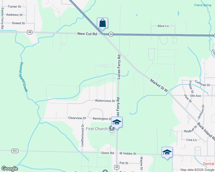 map of restaurants, bars, coffee shops, grocery stores, and more near 17522 Windemere Drive in Athens