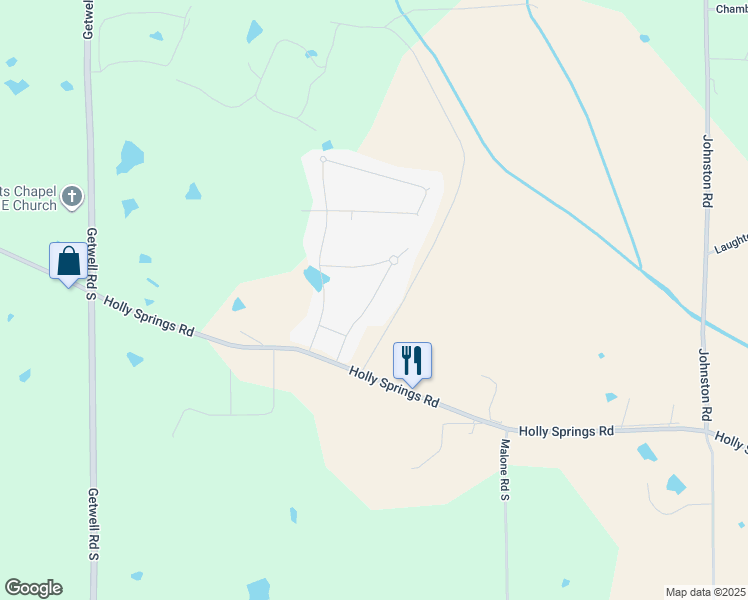 map of restaurants, bars, coffee shops, grocery stores, and more near 3176 McKenna Way in Hernando