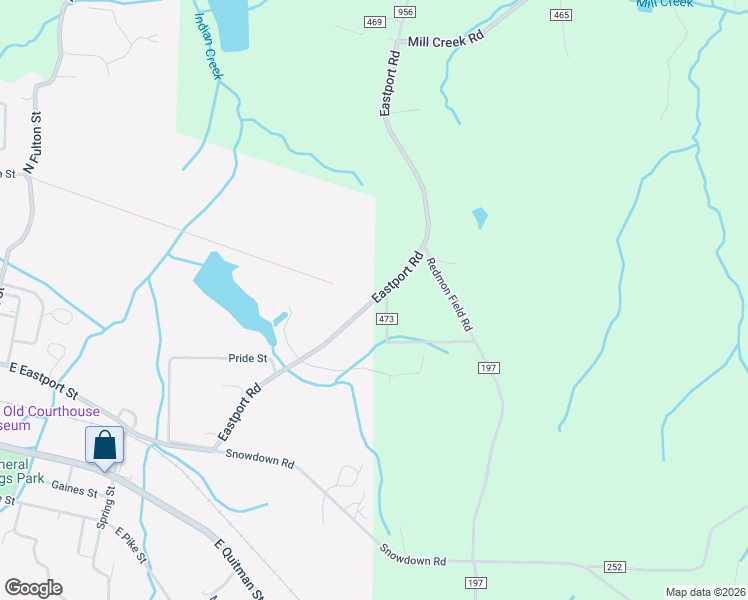 map of restaurants, bars, coffee shops, grocery stores, and more near County Road 956 in Iuka