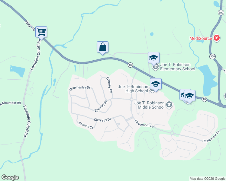 map of restaurants, bars, coffee shops, grocery stores, and more near 1 Epernay Circle in Little Rock