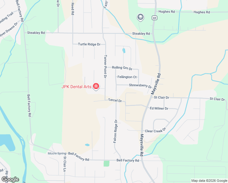 map of restaurants, bars, coffee shops, grocery stores, and more near 288 Falcon Ridge Drive in Huntsville