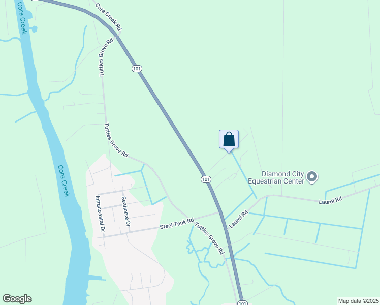 map of restaurants, bars, coffee shops, grocery stores, and more near 2682 North Carolina 101 in Beaufort