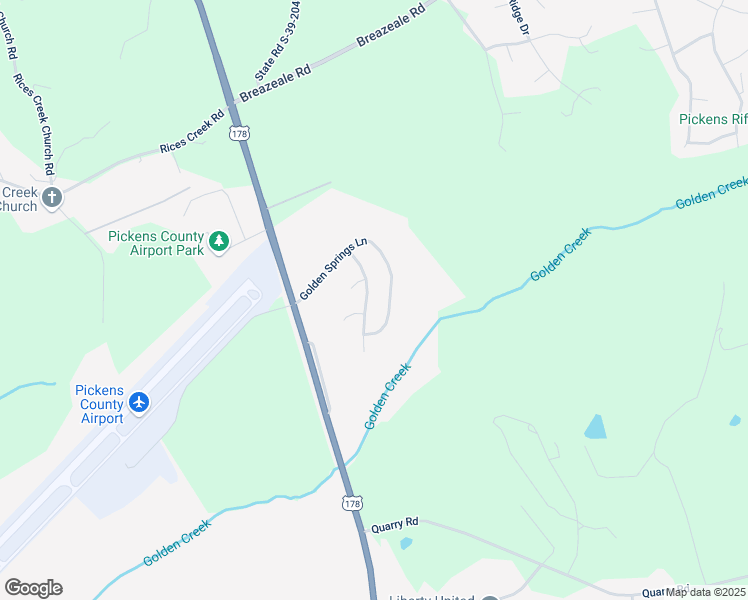 map of restaurants, bars, coffee shops, grocery stores, and more near 301 Tallahatchie Trail in Liberty