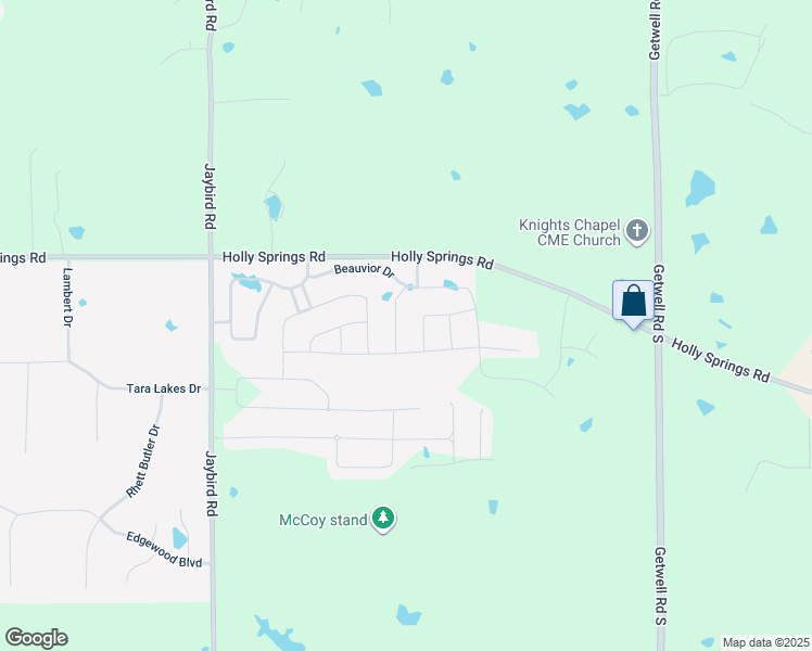 map of restaurants, bars, coffee shops, grocery stores, and more near 2499 Holly Springs Road in Hernando