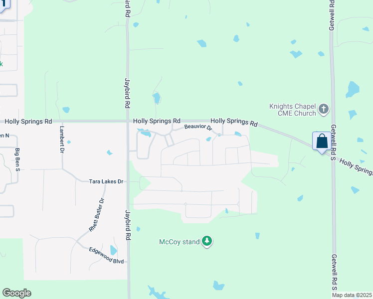 map of restaurants, bars, coffee shops, grocery stores, and more near 2247 Spring Ridge Drive in Hernando