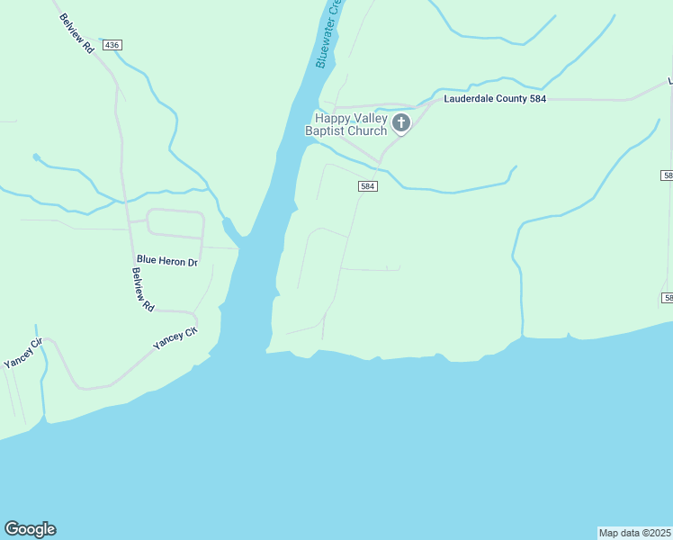 map of restaurants, bars, coffee shops, grocery stores, and more near 1592 County Road 584 in Rogersville