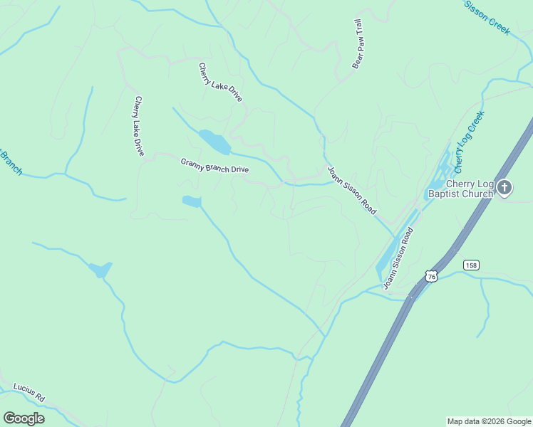 map of restaurants, bars, coffee shops, grocery stores, and more near 60 Allen Road in Cherry Log