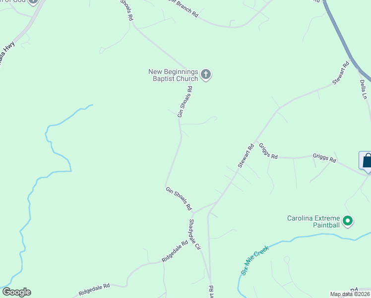 map of restaurants, bars, coffee shops, grocery stores, and more near 188 Gin Shoals Rd in Six Mile