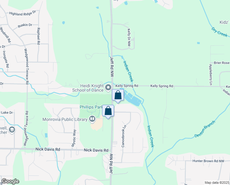 map of restaurants, bars, coffee shops, grocery stores, and more near 1981 Jeff Road Northwest in Huntsville