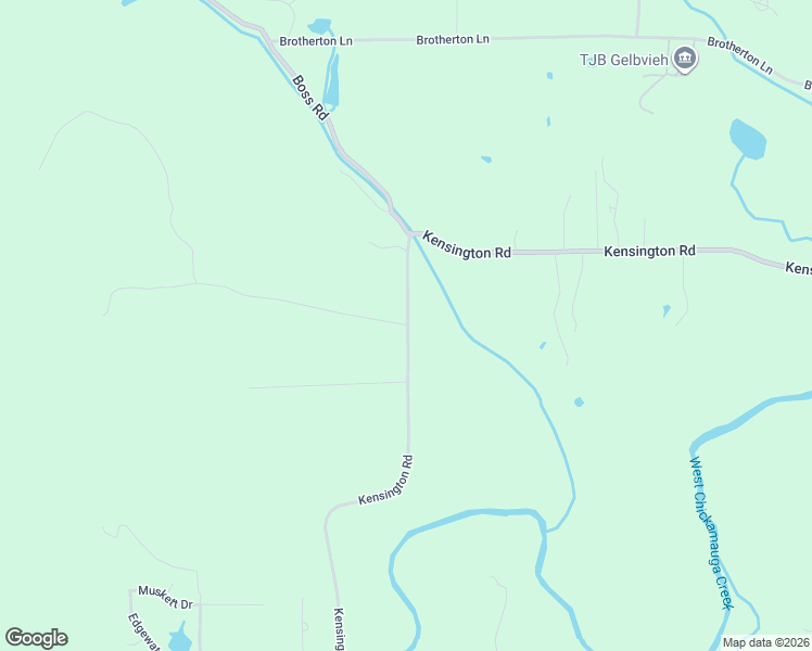 map of restaurants, bars, coffee shops, grocery stores, and more near 1283 Kensington Road in Chickamauga