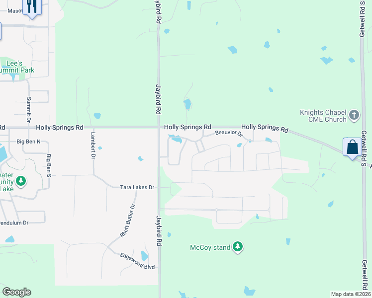 map of restaurants, bars, coffee shops, grocery stores, and more near 3104 East Jefferson Loop in Hernando