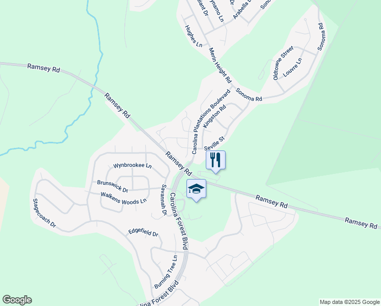 map of restaurants, bars, coffee shops, grocery stores, and more near 307 Glen Cannon Drive in Jacksonville