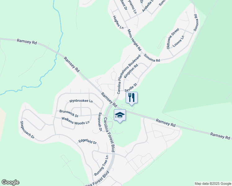 map of restaurants, bars, coffee shops, grocery stores, and more near 307 Glen Cannon Drive in Jacksonville