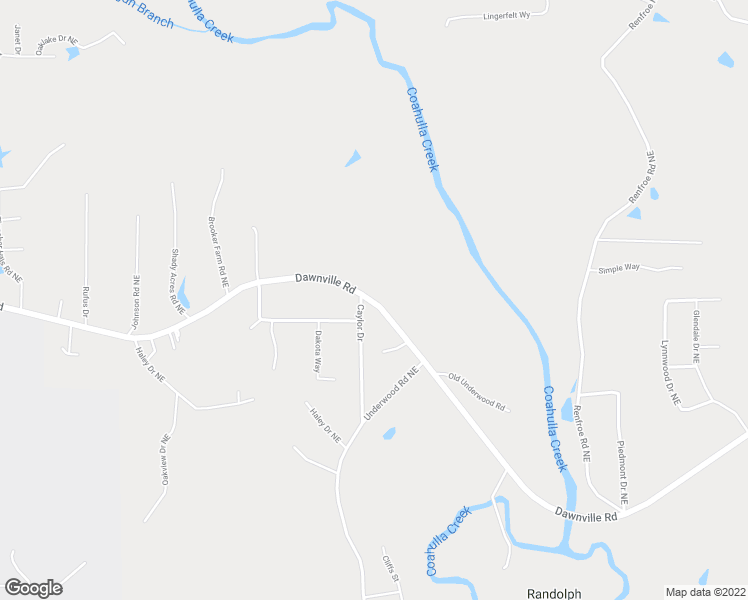 map of restaurants, bars, coffee shops, grocery stores, and more near 607 Dawnville Road Northeast in Dalton