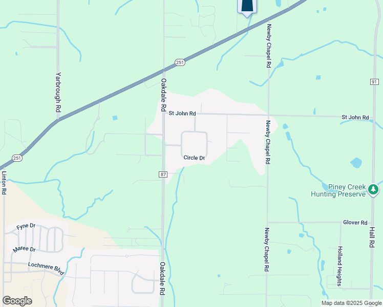 map of restaurants, bars, coffee shops, grocery stores, and more near 17959 Circle Drive in Athens