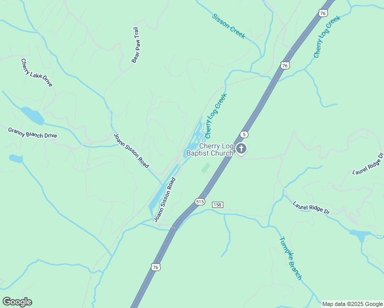 map of restaurants, bars, coffee shops, grocery stores, and more near 64 Bear Lake Drive in Blue Ridge