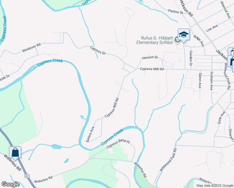 map of restaurants, bars, coffee shops, grocery stores, and more near 1400 Cypress Mill Road in Florence