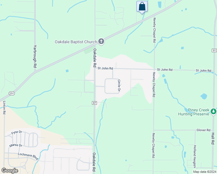 map of restaurants, bars, coffee shops, grocery stores, and more near 17959 Circle Drive in Athens
