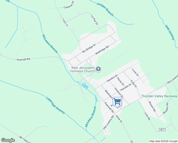 map of restaurants, bars, coffee shops, grocery stores, and more near 151 Wicker Drive in Red Springs