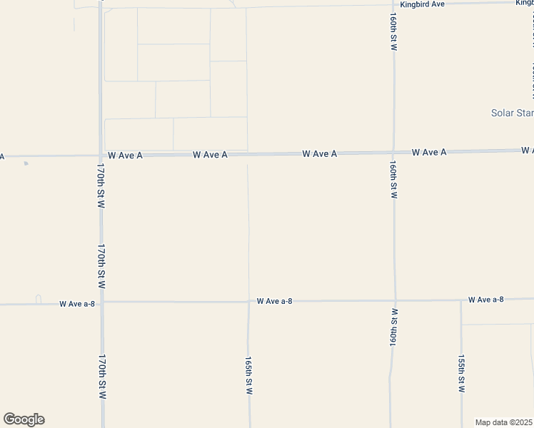 map of restaurants, bars, coffee shops, grocery stores, and more near 165th Street East in Los Angeles County