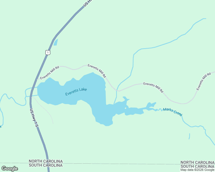 map of restaurants, bars, coffee shops, grocery stores, and more near 701-709 Everetts Mill Road in Rockingham