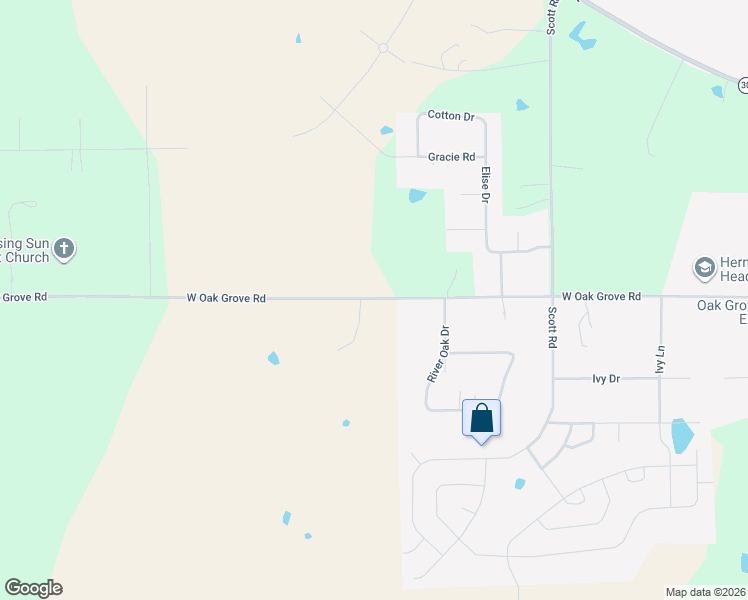 map of restaurants, bars, coffee shops, grocery stores, and more near 2042-2118 West Oak Grove Road in Hernando