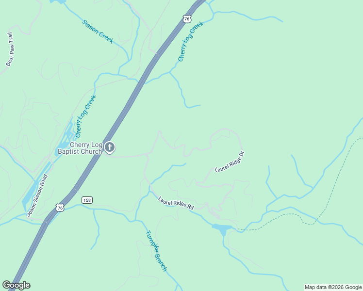 map of restaurants, bars, coffee shops, grocery stores, and more near 46 Laurel Ridge Drive in Blue Ridge