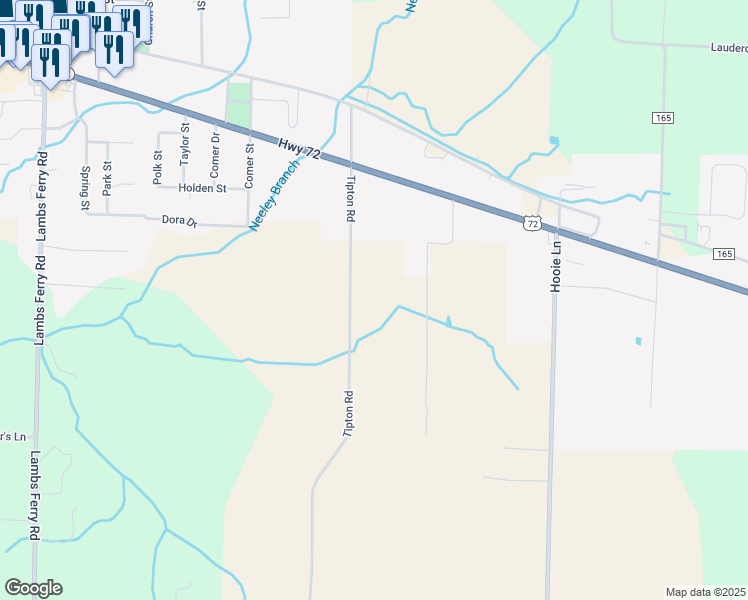 map of restaurants, bars, coffee shops, grocery stores, and more near 333-399 Tipton Road in Rogersville