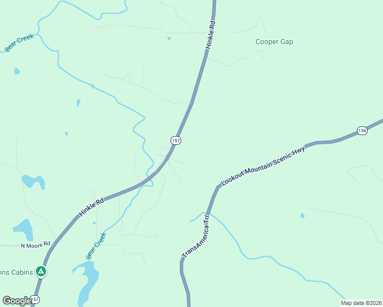 map of restaurants, bars, coffee shops, grocery stores, and more near 9103 Georgia 157 in Rising Fawn